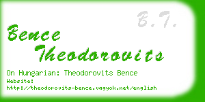 bence theodorovits business card